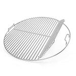 only fire Stainless Steel Grilling Grate Replacement Hinged Cooking Grate for Weber 22" Kettle Charcoal Grills