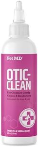 Pet MD Otic Clean Dog Ear Cleaner for Cats and Dogs - Effective Against Infections Caused by Mites, Yeast, Itching and Controls Odor - 8 oz