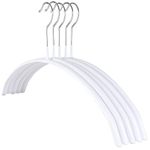 The Hanger Store 10 White Non Slip Rubber Coat Hangers, Metal Clothes Hangers Perfect for Knitwear, Jumpers