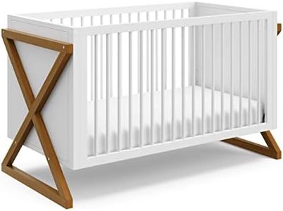 Storkcraft Equinox 3-in-1 Convertible Crib (Vintage Driftwood) Easily Converts to Toddler Bed & Daybed, 3-Position Adjustable Mattress Support Base, Modern Two-Tone Design for Contemporary Nursery