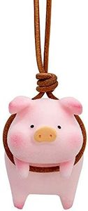 YGMONER Car Rear View Mirror Pendant Lucky Piggy Hanging Ornament Auto Interior Decoration (Piggy Pendant)