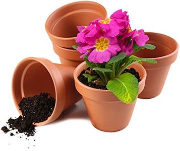 Garden Mania - 12 Mini Pots de Fleurs en Terre Cuite avec Trou de Drainage, 8 cm