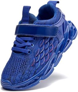 DADAWEN Toddler/Little Kid Sneakers for Boys Girls Lightweight Breathable Sports Athletic Running Tennis Shoes Blue US Size 12 M Little Kid