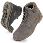 CC-Los Men's Boots Waterproof Hiking Boots for Men Ankle Dress Chukka Boots Grey Size 9-9.5