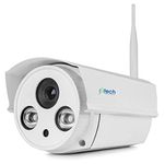 IFITech HD 1080P WiFi/Wired , Motion Activated, Burglar Deterrent, DIY Outdoor Security Camera (White)