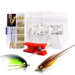 Tube Fly Tying Kit 80PCS Combo Fly Tubing Tools Set Fly Tube Adapter & Cutter with Brass Tube Cone Beads Fly Tying Materials