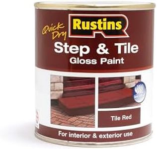 RUSTINS Quick Dry Step and Tile Paint, Red, 500 ml (Pack of 1)