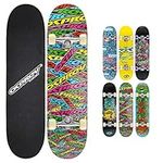 Osprey | Complete Skateboard 31 x 8-inch, Double Kick 9 Ply Chinese Maple Deck for Kids, Teens Adult and Beginners, Stickers, Multiple Designs