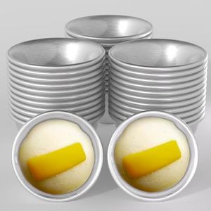 36 Pcs Puto Mold Cups for Steamer Filipino,3.1” x 1.2”Reusable Baking Cups for Puto - Ideal for Kutsinta & Tart Muffins Baking