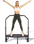 DARCHEN 450 lbs Mini Trampoline for Adults, Indoor Small Rebounder Exercise Trampoline for Workout Fitness for Quiet and Safely Cushioned Bounce, [40 Inch]