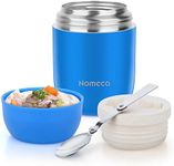 Nomeca Food Thermo for Hot Food Insulated Food Jar 16Oz Stainless Vacuum Thermal Bento Lunch Box Lunch Containers Wide Mouth with Spoon for Kids Adult Boys School Office Outdoor, Blue