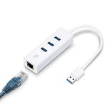 TP-LINK UE330 3-Port USB 3.0 Mini Data Hub with 10/100/1000 Gigabit Ethernet LAN Network Adapter for Apple MacBook Surface Pro XPS Laptop Ultrabook Chromebook PC Mac and More