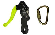 BD Self-Braking Climbing Stop Descender with Auto Lock Carabiner for Climbing & Camping | Rope Braking System | Fall Protection Safety