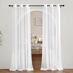 NICETOWN White Sheer Curtains 80 in