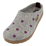 Haflinger Women’'s Couriccini Grizzly Open Back Slippers, Grey (Anthrazit 04), 8 UK (42 EU)