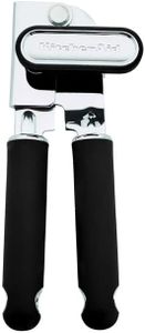 KitchenAid - Can Opener, Carbon Steel Manual Can Opener with Comfortable Silicone Handle (Black)