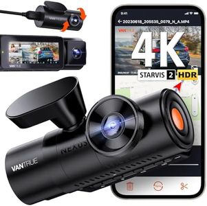 Vantrue N4 Pro 3 Channel Dash Cam, 4K WiFi Dashcam with STARVIS 2 IR Night Vision, Triple Dash Camera for Cars, GPS Speed Tracking, 24H Parking Mode, Voice Control, Motion Detection, Support 512GB Max