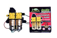 PAD CORP by PADGILWAR CORPORATION Double Motor Diaphragm Battery Sprayer Pump Pressure Motor 12V Heavy Duty Flow Rate 8 LPM