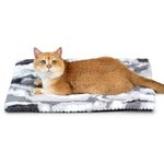 Petace Self-heating Cat Bed 60 x 45 cm, Pet Self-warming Bed, Electric-Free Heated Cat Mat, Warm Dog Blanket Pad Machine Washable, Gray