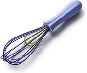 Zeal Silicone Stick Non-Scratch Double Headed Balloon Whisk, Purple, 26 cm