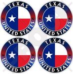TEXAS Texan State USA, America 50mm (2") Vinyl Bumper-Helmet Stickers, Decals x4