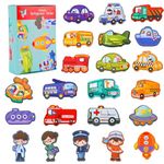 Fridge Magnets for Kids,Large Size Magnetic Vehicles,Vehicles Magnets for Refrigerator, Educational Toys Fridge Magnets Toddler Learning Toys(Vehicles B)