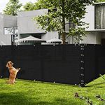 SEKKVY 4' x 25' Heavy Duty Privacy Screen Fence, 90% Blockage Mesh Shade Net Cover for Garden, Wall, Chain Link Fence (Black)