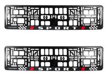 PAIR (2PCS) TAPORT SPORT 3D Car Registration License Number Plate Surround Holder Frame Surround