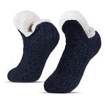 Slipper Socks - Fluffy Socks Women, Knitted Thick Fleece Lined Winter Warm Cosy Ladies Slipper Socks Non Slip Super Soft Fluffy Socks for Unisex in Home House Bed UK