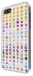 Cellbell LTD Iphone 5 5S Cool Smiley Faces emoji Funky Design Fashion Trend Case Back Cover Metal and Hard Plastic Case-Clear Frame