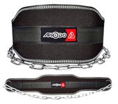 Aprodo Sports DIP Belt with Steel Chain 36 INCHES Weighted Chain for DIPS Pull UPS Weight Lifting Crossfit ONE Size FITS All (Black)