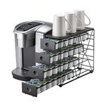 Flagship K Cup Holder for Keurig Pod K Cup Storage 4 Tier K Cup Drawer Organizer for Counter (56 Pods Capacity)