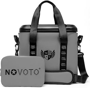 Novoto Magnetic Soft Cooler Bag, 16 Can Insulated Soft Sided Cooler with Dry Bag, Zipperless Quick Access Coolers for Beach, Lunch, Kayak, Camping