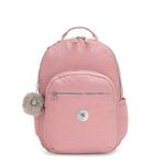 Kipling Seoul Extra Large Metallic 17" Laptop Backpack, Bridal Rose, 13.5''L x 18.25''H x 7.75''D, Kipling Women's Seoul Xl Backpack