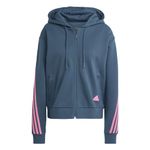 Adidas Womens Future Icons 3-Stripes Full-Zip Hoodie JACKET, ARCTIC NIGHT, Medium US