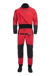 PKEDW Dry Suits for Men in Cold Water, Paddling,Kayaking,Waterproof/Front Zipper (RED, M)