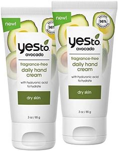 Yes To Avocado Fragrance Free Daily Hand Cream, Fast-Absorbing Formula That Combats Signs Of Aging, With Omega 3 Fatty Acids, Hyaluronic Acid & Glycerin, Natural, Vegan & Cruelty Free, 3 Oz (2 Pack)