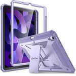 FINTIE Case Compatible with iPad Air 11 inch (2024) M2 / iPad Air 5th Generation (2022) / iPad Air 4th Generation (2020), Tuatara Rugged Heavy Duty Kickstand Cover with Screen Protector, Lilac Purple