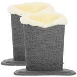 Operitacx 2Pcs Plush Eyeglasses Holder Stand Cloth Sunglasses Stand Reading Glasses Display Holder with Base Home Decoration (Grey)