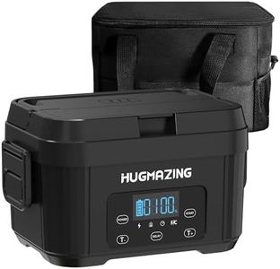 Hugmazing Cordless Electric Lunch Box – Rechargeable Self-Heating Food Warmer with 1100ML SS Container, Battery-Powered Heated Lunch Box, Perfect for Travel, Office Meals for Adults, Men & Women