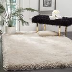 F & B RUGS ; SUPERIOR QUALITY PRODUCTS Firoz and Brothers Handwoven Super Soft Indoor Modern Shag Microfibre Silky Fluffy Smooth 8x11 feet Ivory