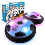 Let Loose Moose Hover Ball – Light Up Indoor Football 2 Pack w/Foam Bumpers for 3-12 Year Old Boys and Girls – Games and Toys for Kids