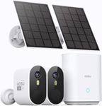 AOSU Solar Security Cameras Wireless Outdoor, 2K QHD Home Security System, 2 Cameras Kit with 166° Ultra-Wide View, Forever Power, Spotlight Camera, 32G Local Storage, No Monthly Fee