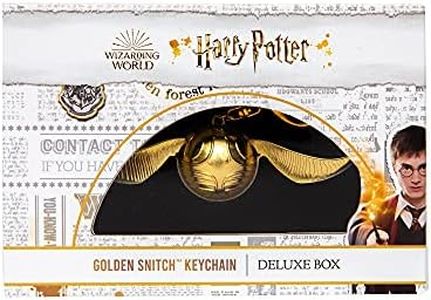 Bizak Harry Potter Llavero Snitch Dorado de 12 cm, llévatelo a todos los lados, edición deluxe adecuada para todo coleccionista, viene con caja aterciopelada y cierre magnético (64118450)