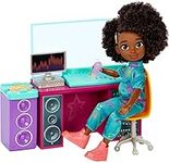 Karma’s World Making Rhymes Recording Studio 13-Piece Playset with Karma Doll (8.7-in), Mixing Booth, Guitar, Collectible Record, and More