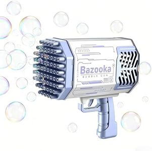 69-Hole Bubble Machine Gun, Bubble Blower with Colorful Lights, Outdoor Bubble Maker for Summer, Birthday, Wedding, and Party Favors, Bubble Blaster for Indoor/Outdoor Use