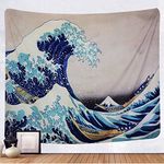 (59 200cm) - Tapestry Wall Hanging, Tenaly Great Wave Kanagawa Wall Tapestry with Art Nature Home Decorations for Living Room Bedroom Dorm Decor in 150cm x 200cm