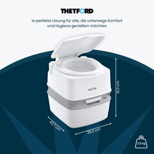 Thetford Porta Potty Portable Toilet – Lightweight, Easy Clean for Camping