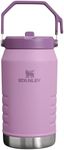 Stanley IceFlow Stainless Steel Water Jug with Straw, Vacuum Insulated Water Bottle for Home and Office, Reusable Tumbler with Straw Leak Resistant Flip, Lilac, 64 OZ / 1.90 L