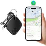 Novzix Key Tracker for Keys,Work with Apple Find My,Key Finder, Key Locator, Bags, Wallets, Luggage(Android Not Supported) (S1 Black 1 Pack)